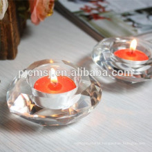 Suporte de vela de cristal Tealight de coração romântico para decoração de casa &amp; presentes CH-M031
